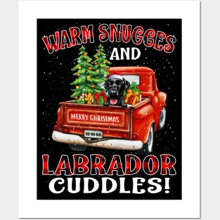 Warm Snuggles And Labrador Cuddles Ugly Christmas Sweater Posters and Art